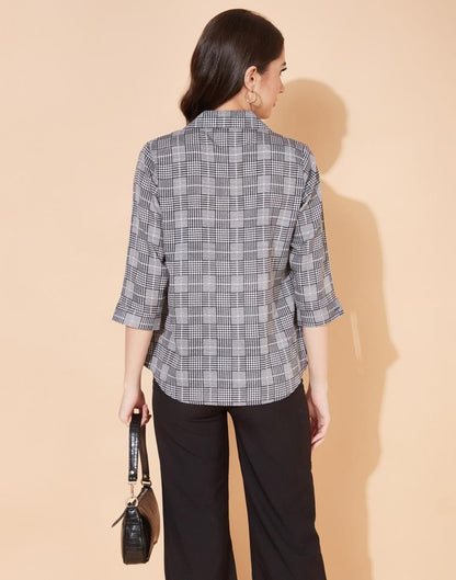 Grey Checks Shirt | Leemboodi