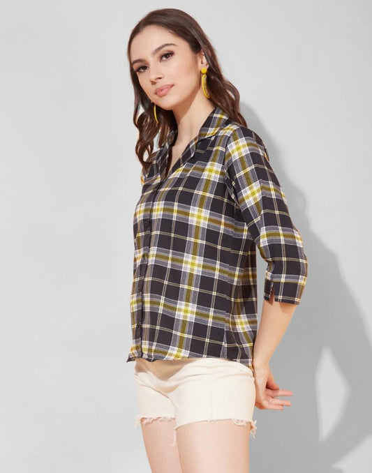 White And Black Checks Shirt | Leemboodi