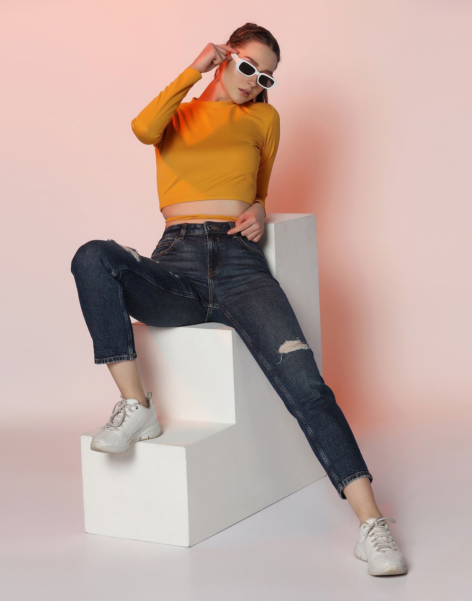 Yellow Wrap around Strings Top | Sudathi