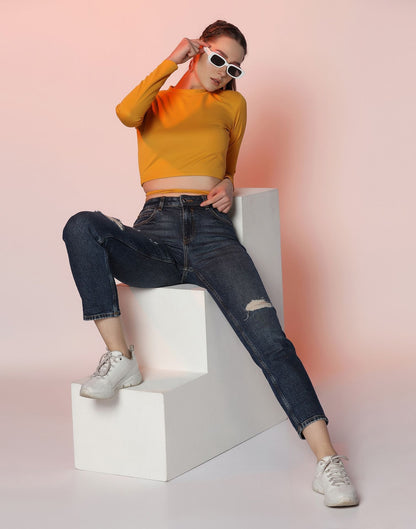 Yellow Wrap around Strings Top | Sudathi