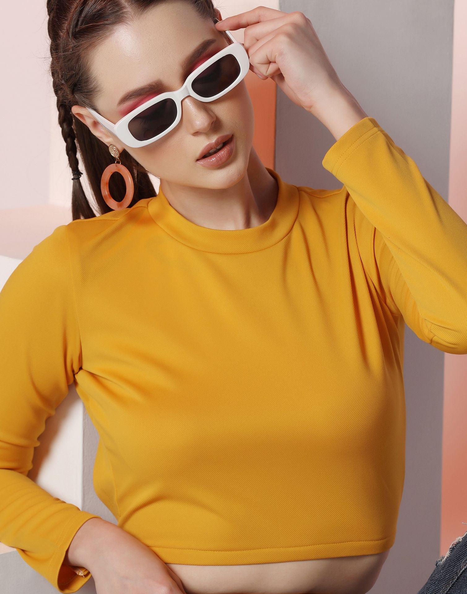 Yellow Wrap around Strings Top | Sudathi