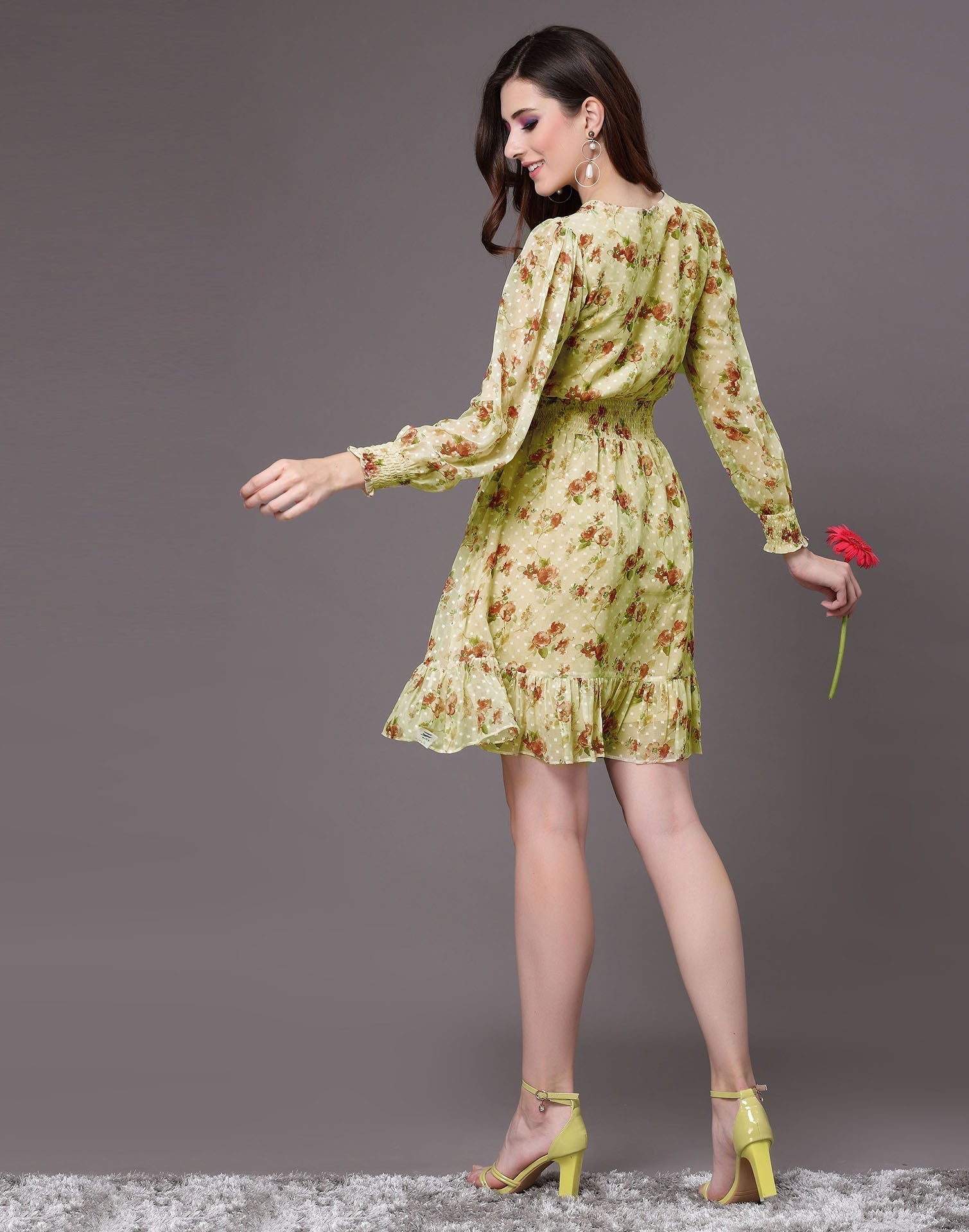 Light Yellow Floral Printed Top | Sudathi