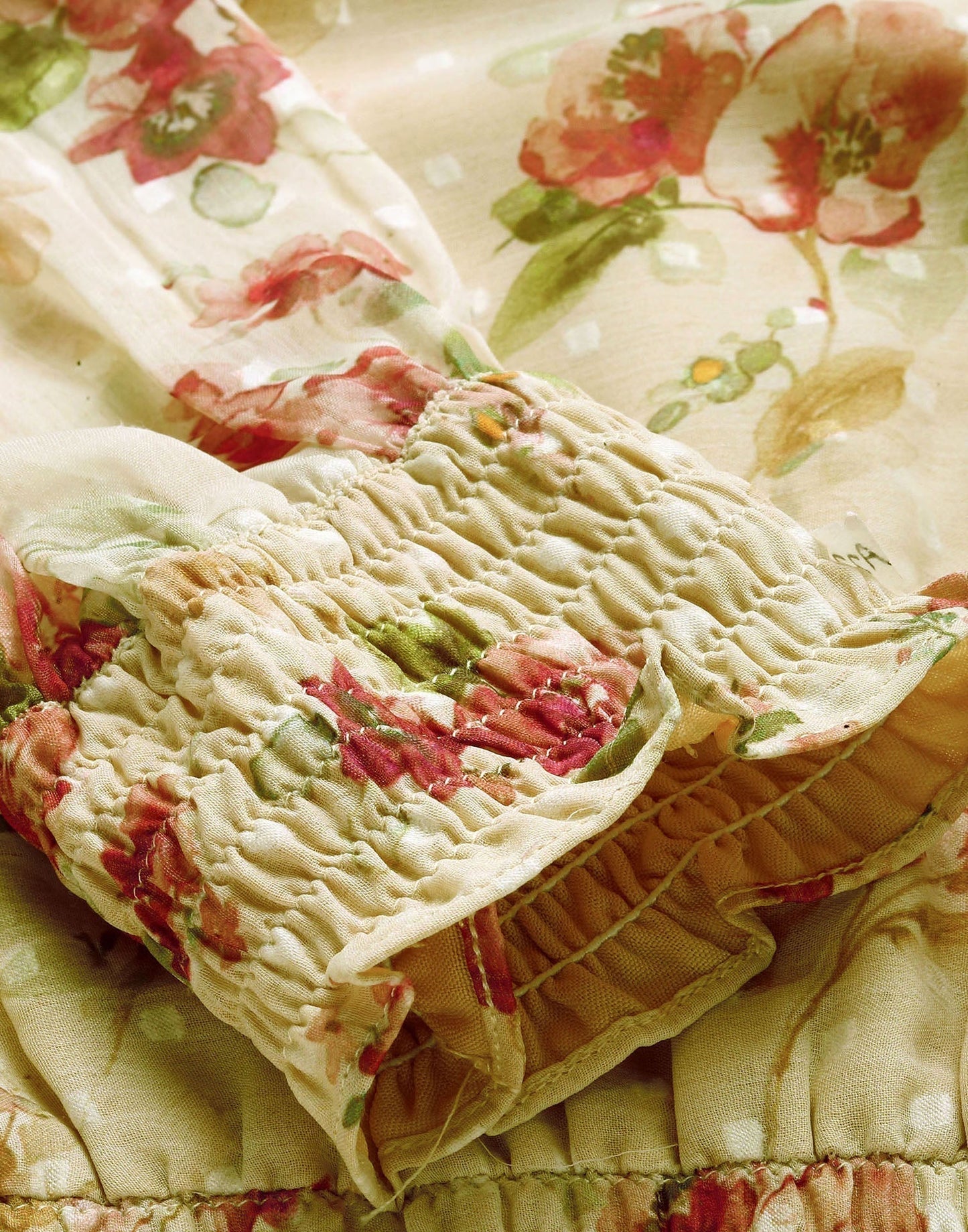 Light Yellow Floral Printed Top | Sudathi