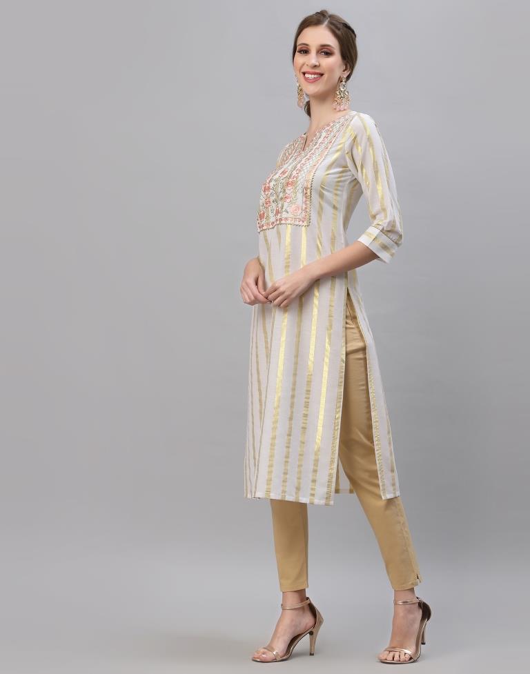 White Embridary Kurti | Sudathi