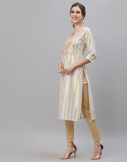 White Embridary Kurti | Sudathi