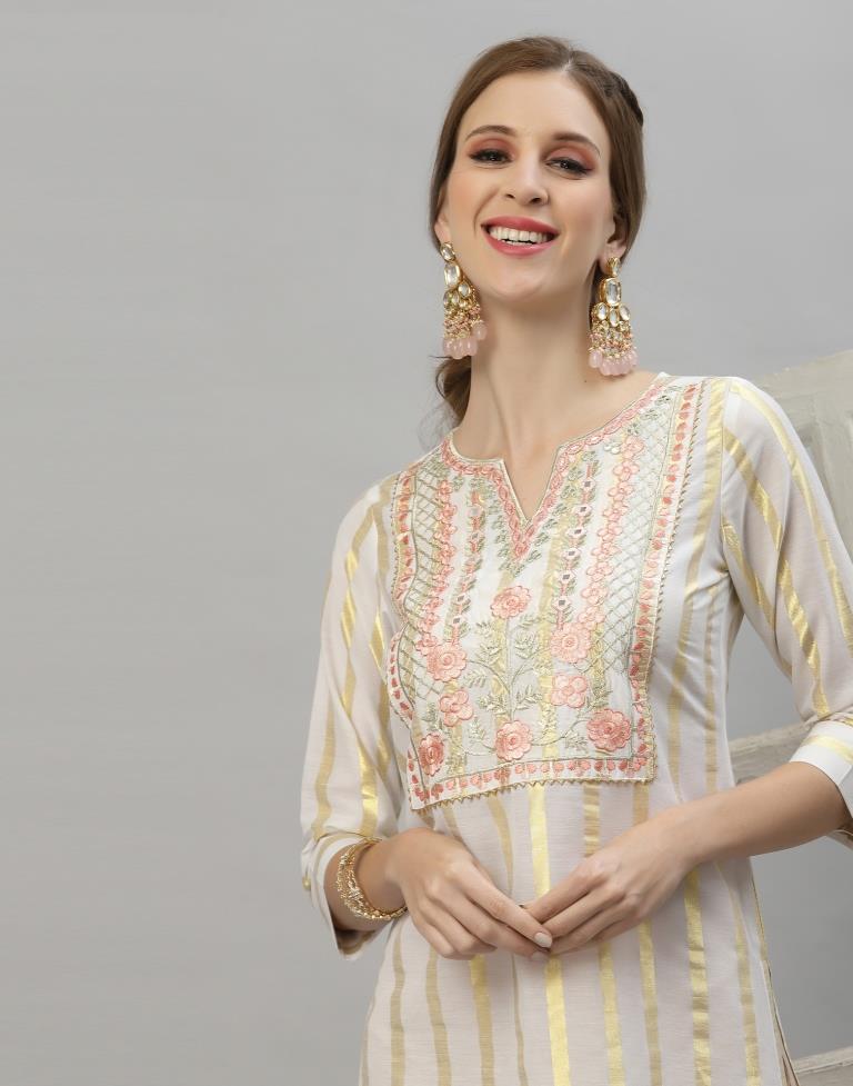 White Embridary Kurti | Sudathi