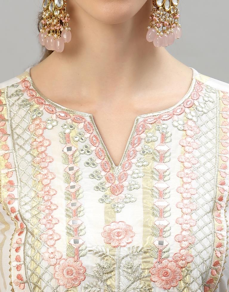 White Embridary Kurti | Sudathi