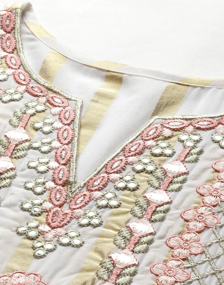 White Embridary Kurti | Sudathi