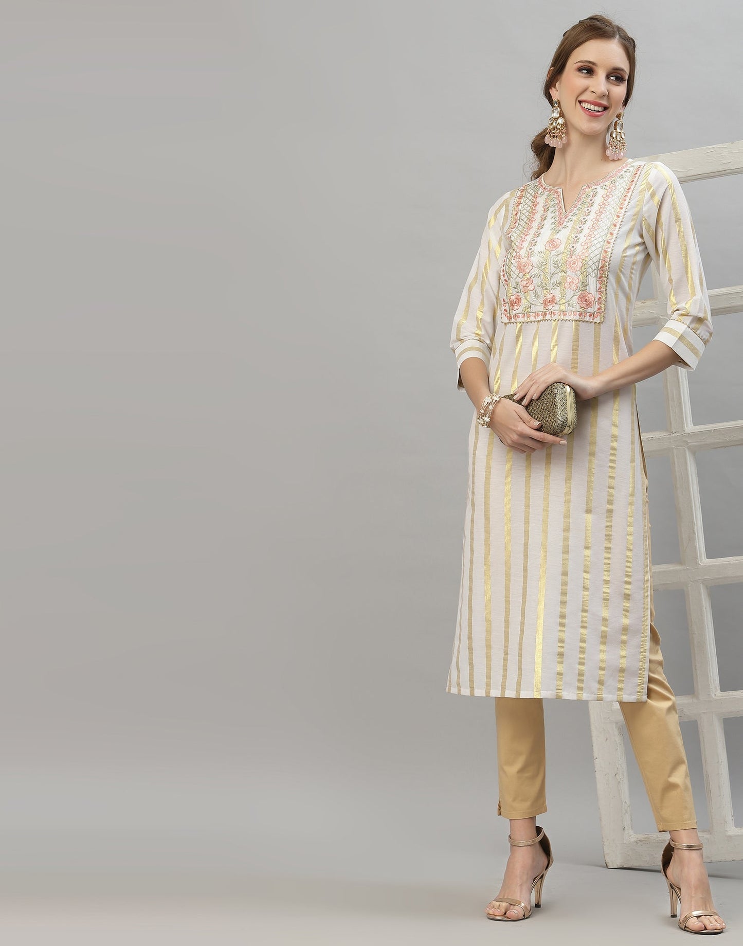 White Embridary Kurti | Sudathi