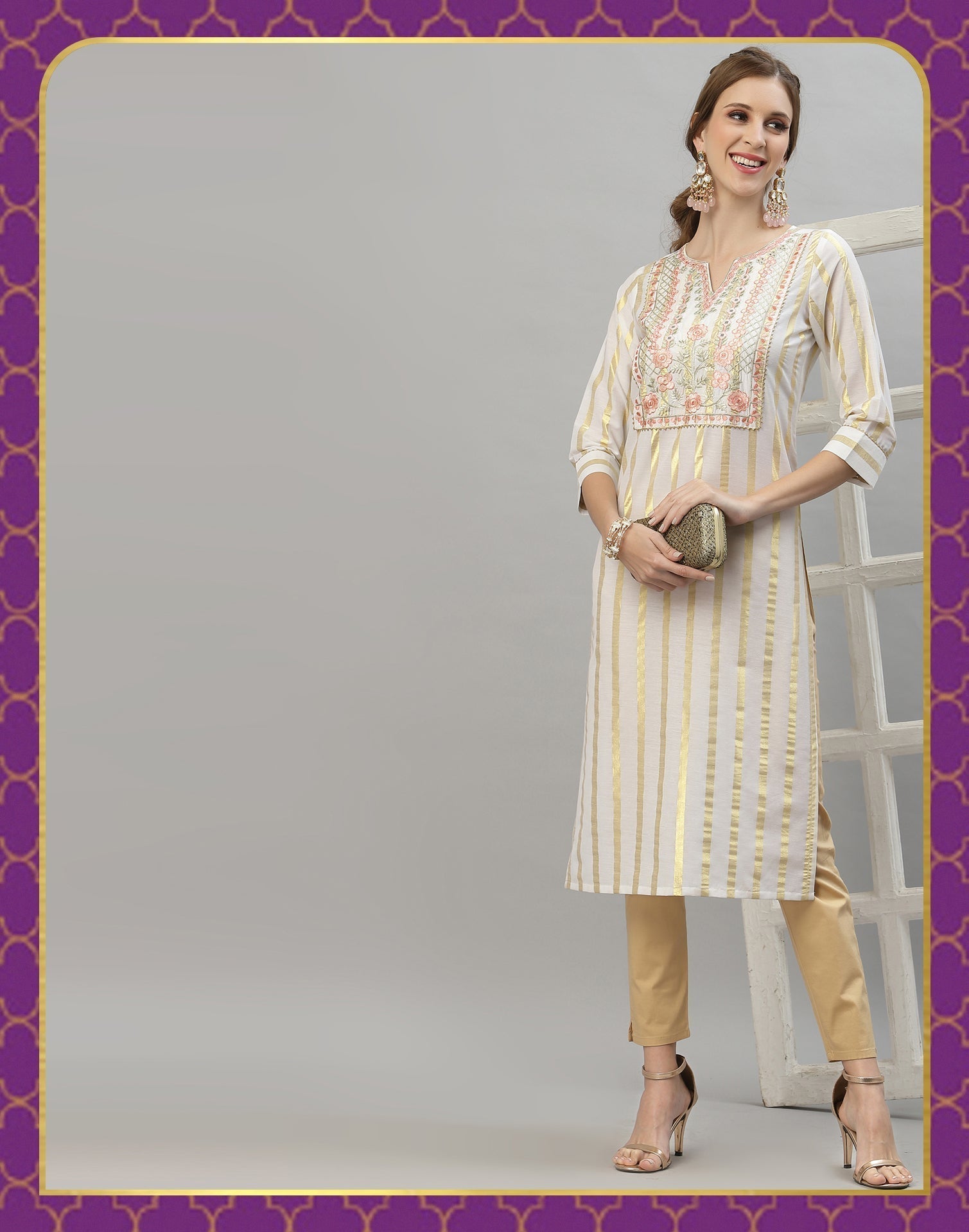 White Embridary Kurti | Sudathi