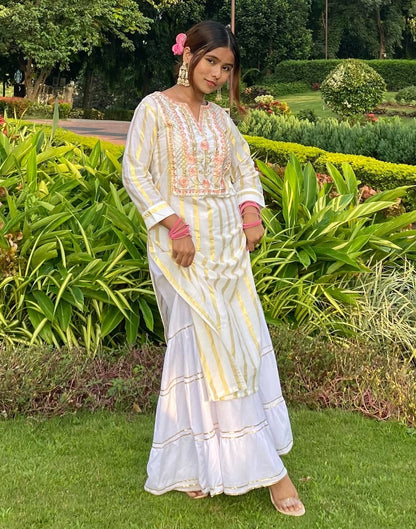 White Embridary Kurti | Sudathi