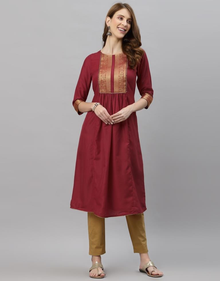 Red Gathered Kurti | Sudathi