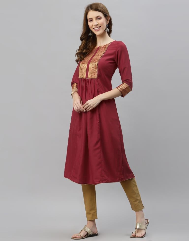 Red Gathered Kurti | Sudathi