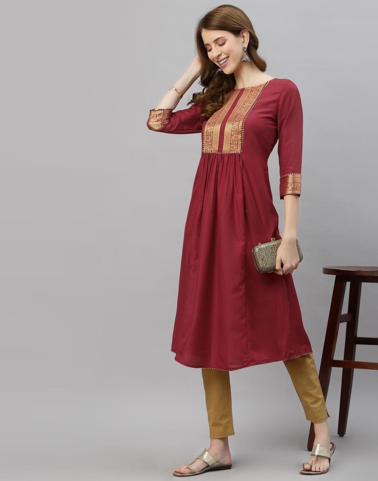 Red Gathered Kurti | Sudathi