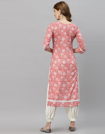 Carrot Pink Digital Printed Kurti | Sudathi