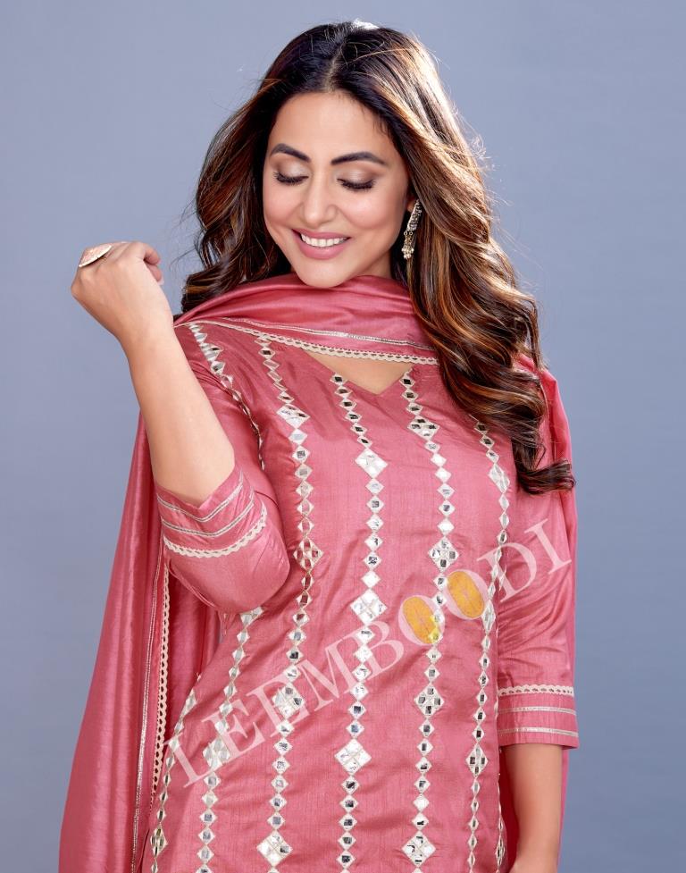 Pink Kurti With Sharara And Dupatta | Leemboodi