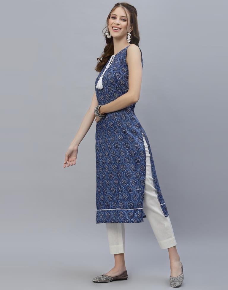 Blue Digital Printed Kurti | Sudathi