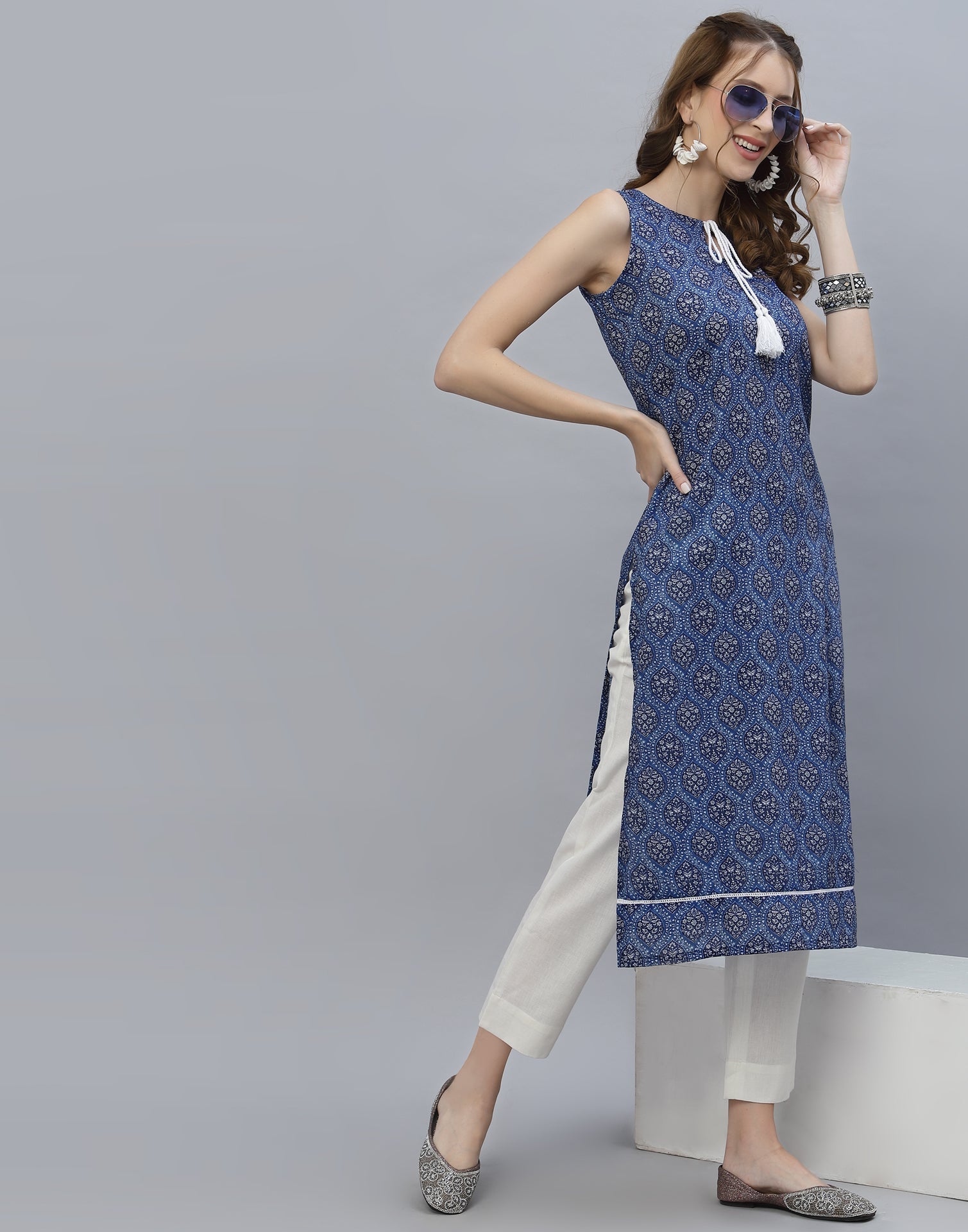 Blue Digital Printed Kurti | Sudathi