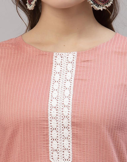 Pastel Pink Solid Kurti | Leemboodi