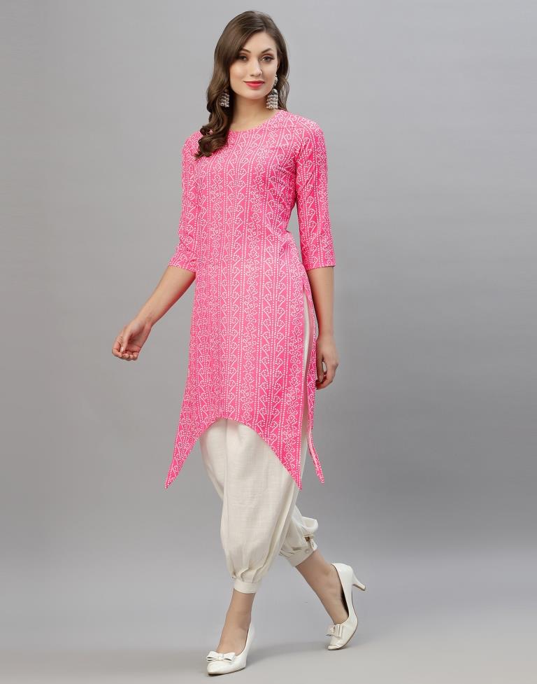 Pink Digital Printed Kurti | Sudathi