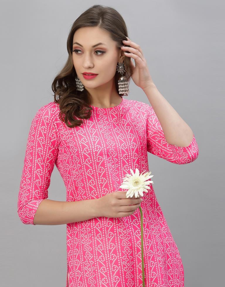 Pink Digital Printed Kurti | Sudathi