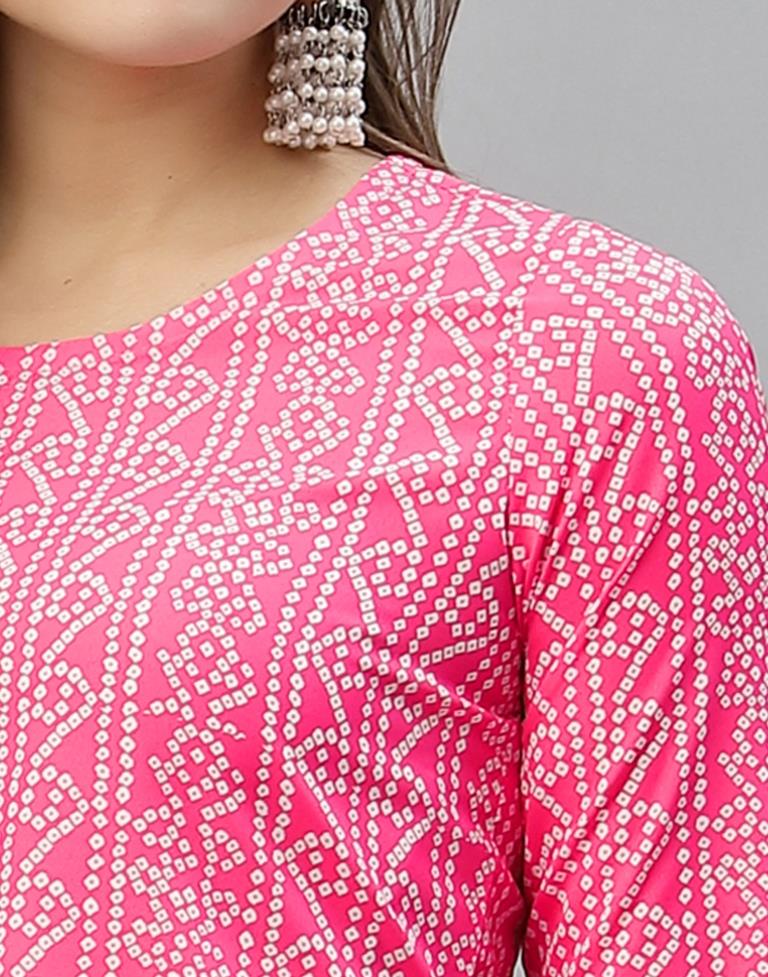 Pink Digital Printed Kurti | Sudathi