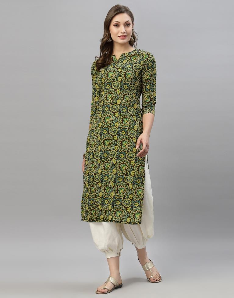 Green Digital Printed Kurti | Sudathi