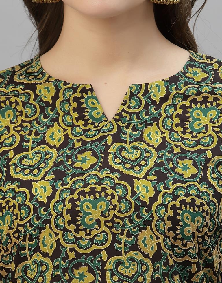 Green Digital Printed Kurti | Sudathi