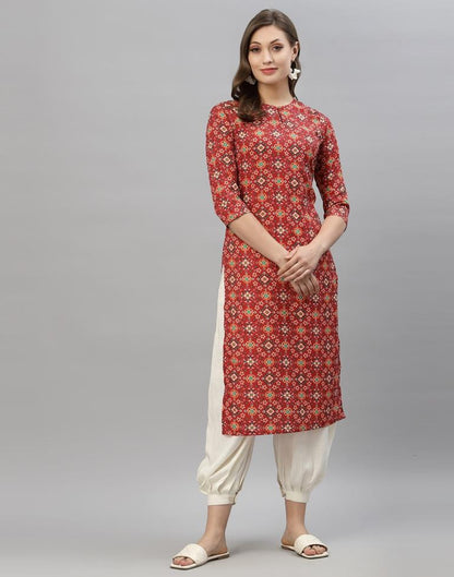 Maroon Digital Printed Kurti | Sudathi