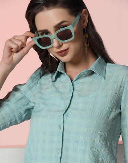 Sea Green Woven Shirt | Sudathi