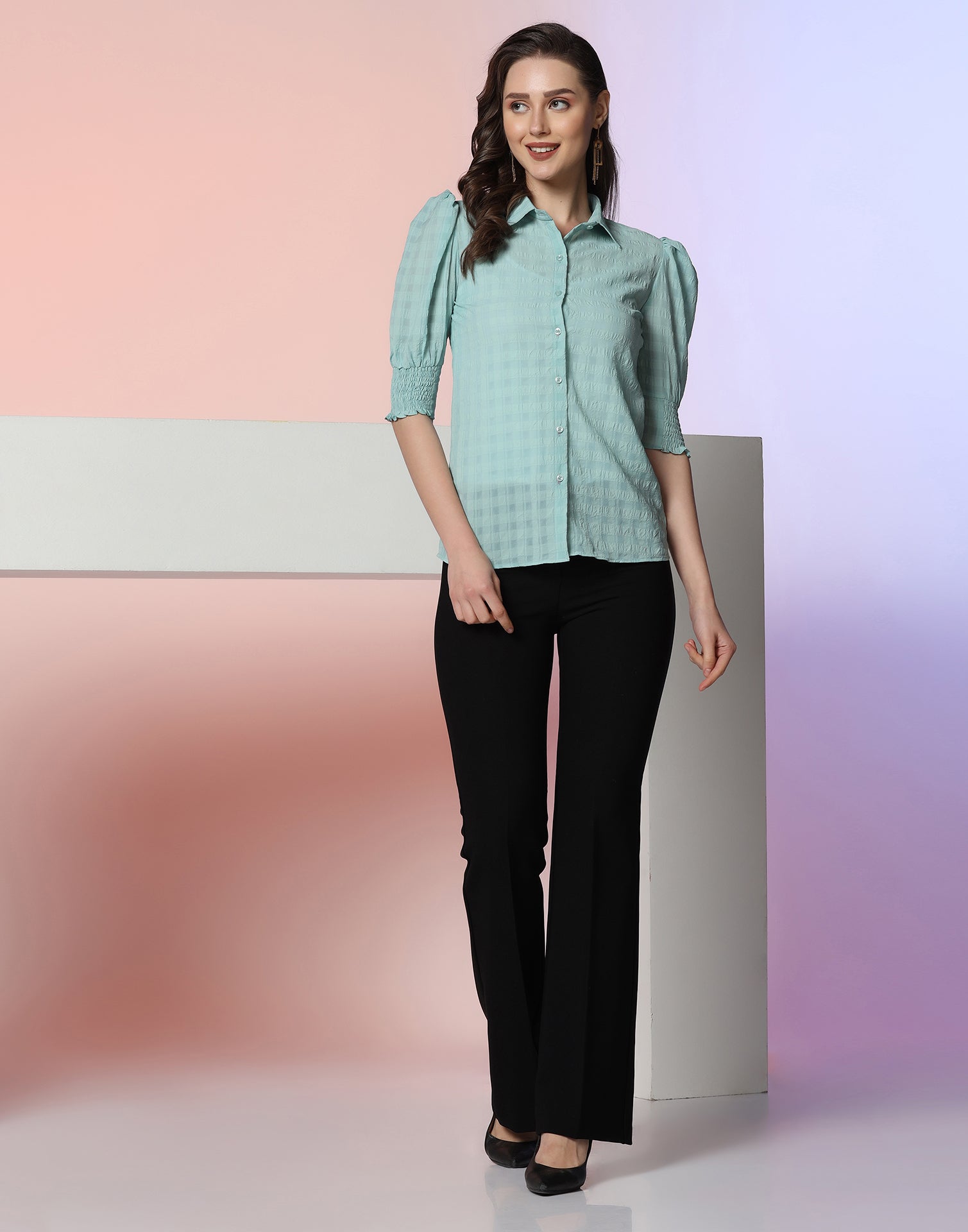 Sea Green Woven Shirt | Sudathi