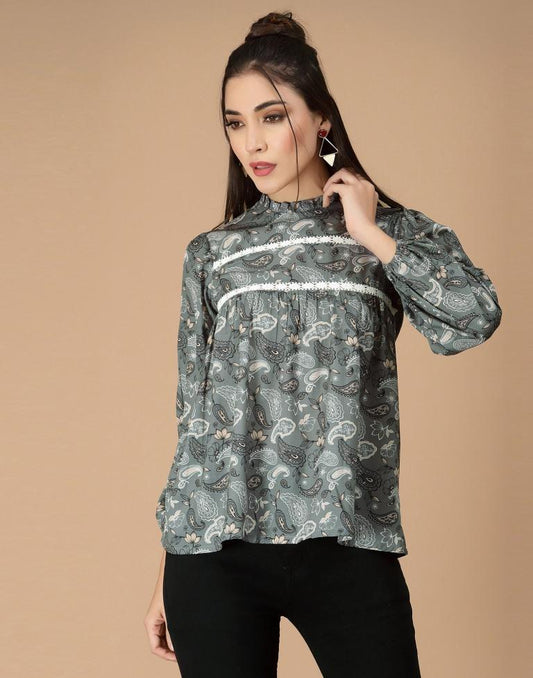 Grey Casual Top | Leemboodi