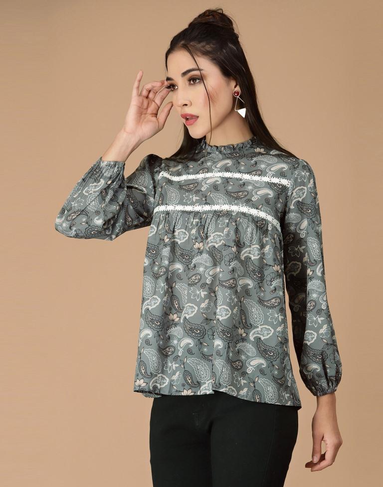 Grey Casual Top | Leemboodi