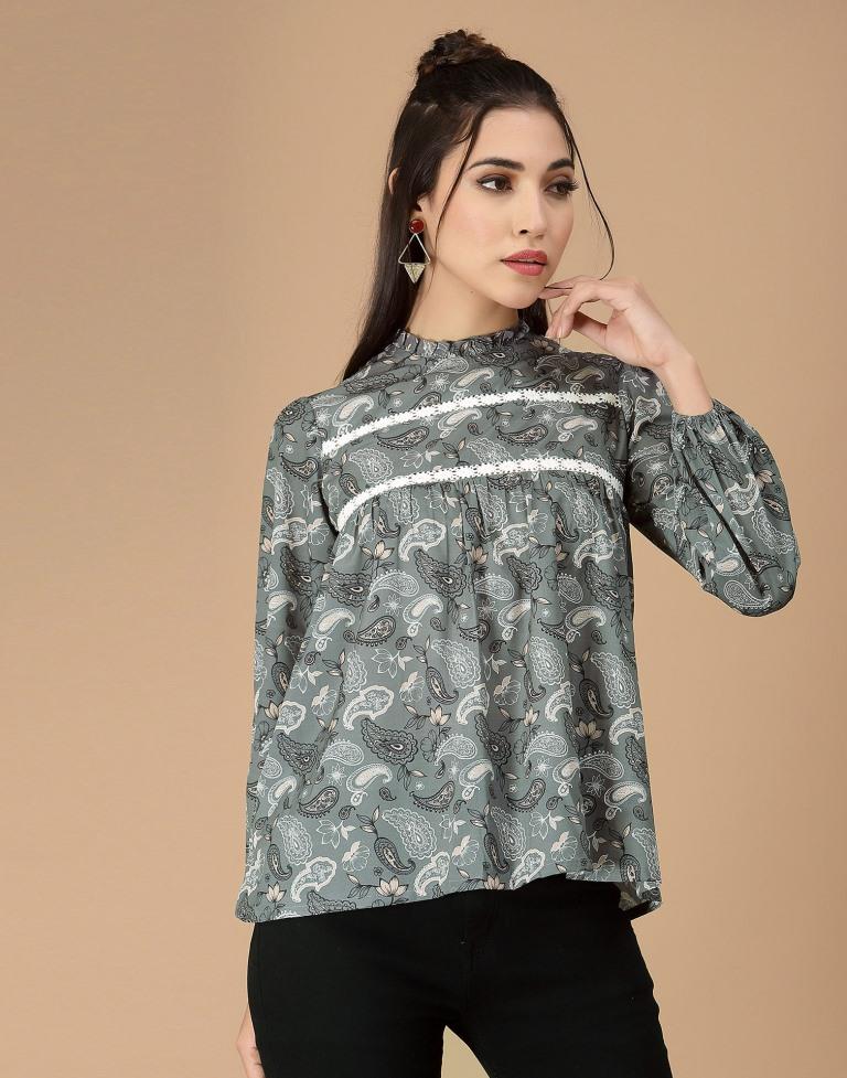 Grey Casual Top | Leemboodi