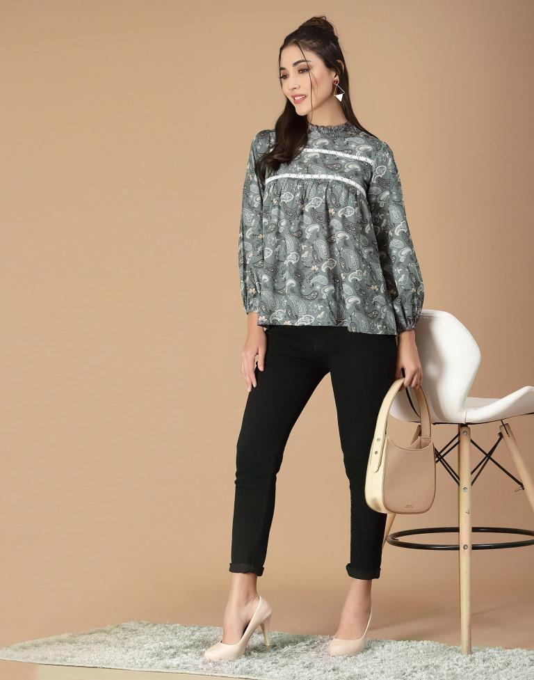 Grey Casual Top | Leemboodi