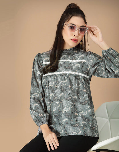 Grey Casual Top | Leemboodi