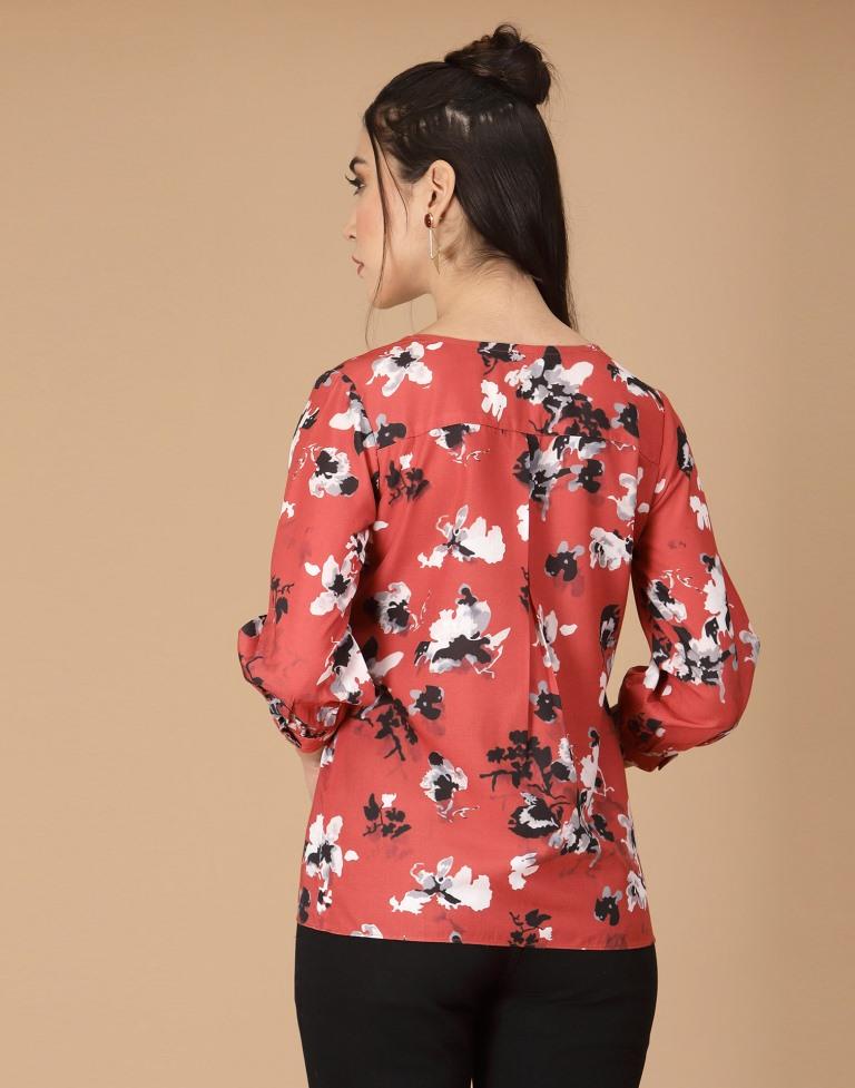 Red Digital Printed Shirt | Sudathi