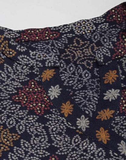 Navy Blue Printed Kurti | Sudathi