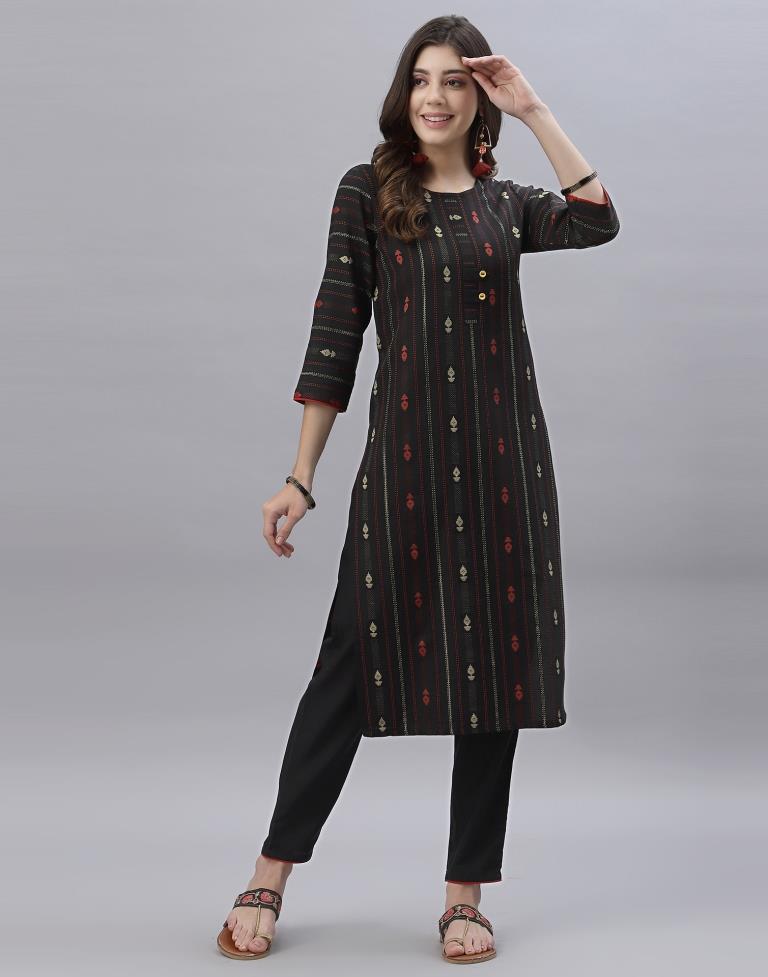 Black Kurti With Pant | Leemboodi