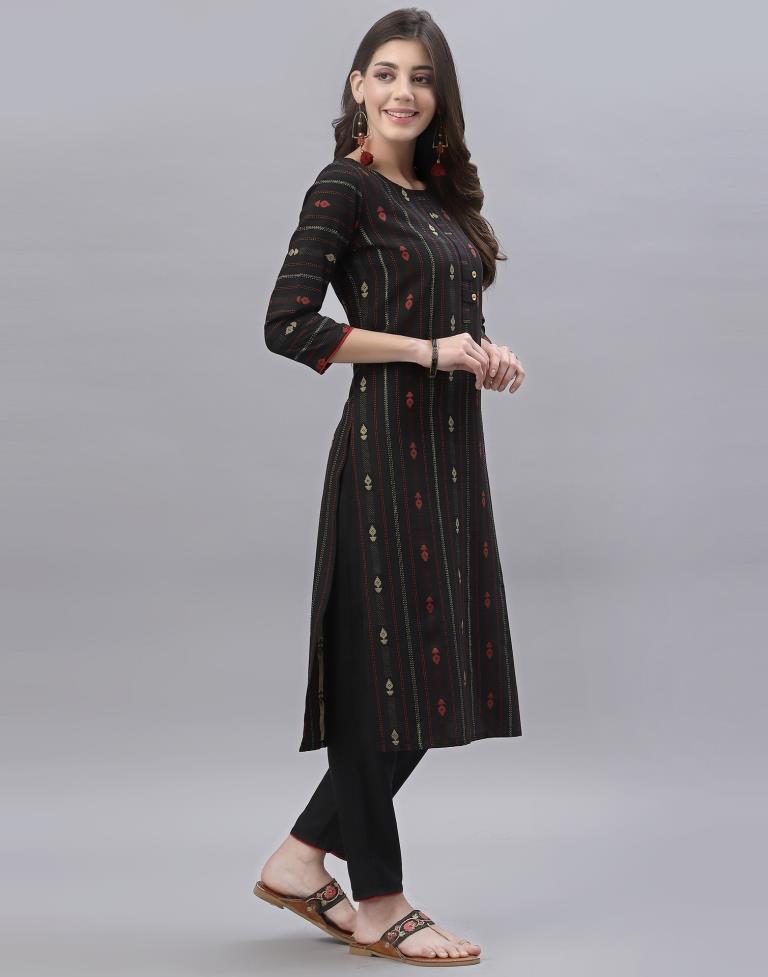 Black Kurti With Pant | Leemboodi