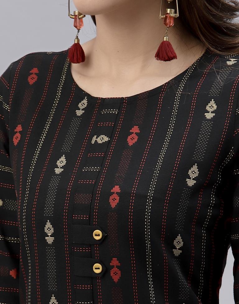 Black Kurti With Pant | Leemboodi