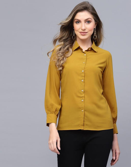 Mustared Casual Shirt | Leemboodi