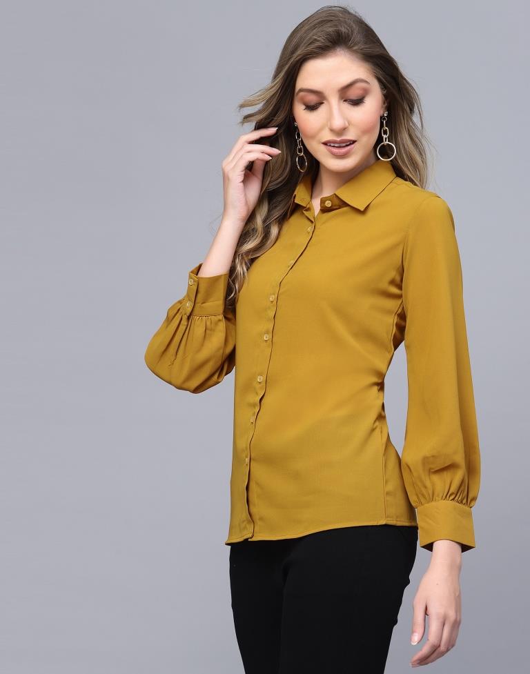 Mustared Casual Shirt | Leemboodi