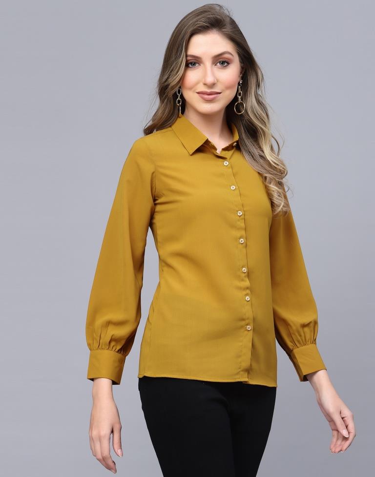 Mustared Casual Shirt | Leemboodi
