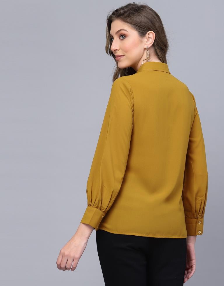 Mustared Casual Shirt | Leemboodi