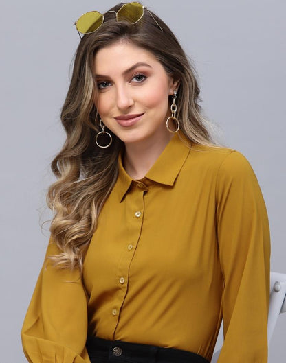 Mustared Casual Shirt | Leemboodi