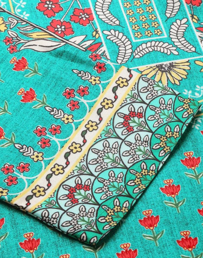 Sea Green Printed Kurti | Leemboodi