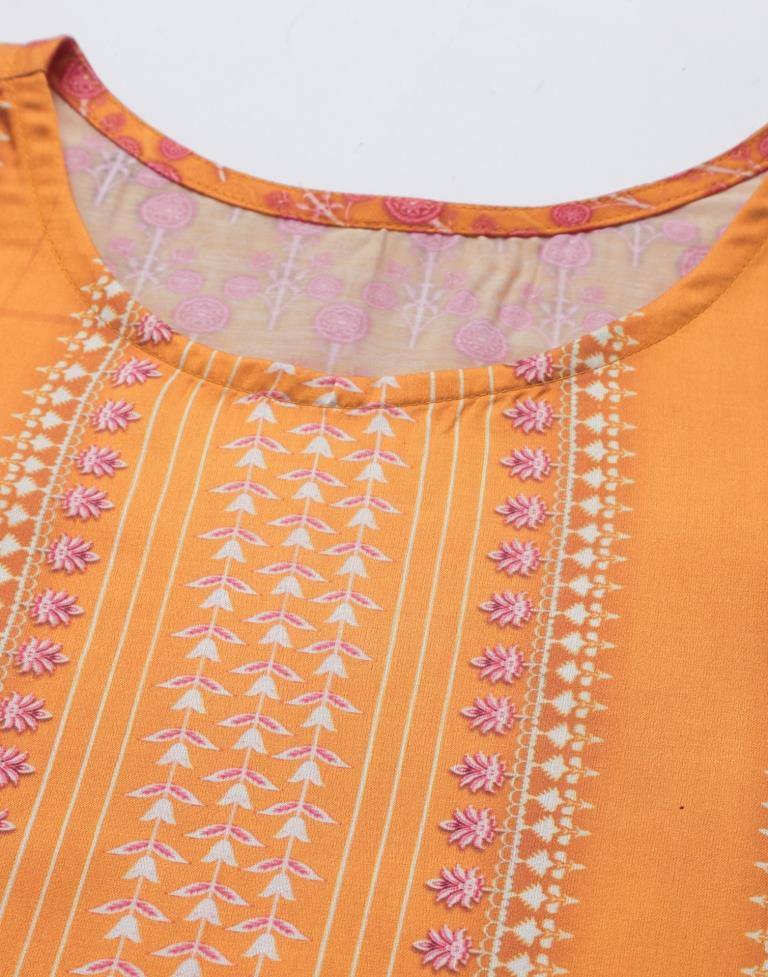 Mustard Printed Kurti | Sudathi