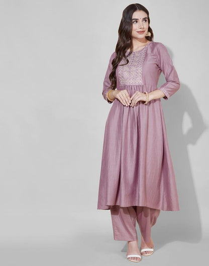 Lilac Kurti With Pant Set | Leemboodi