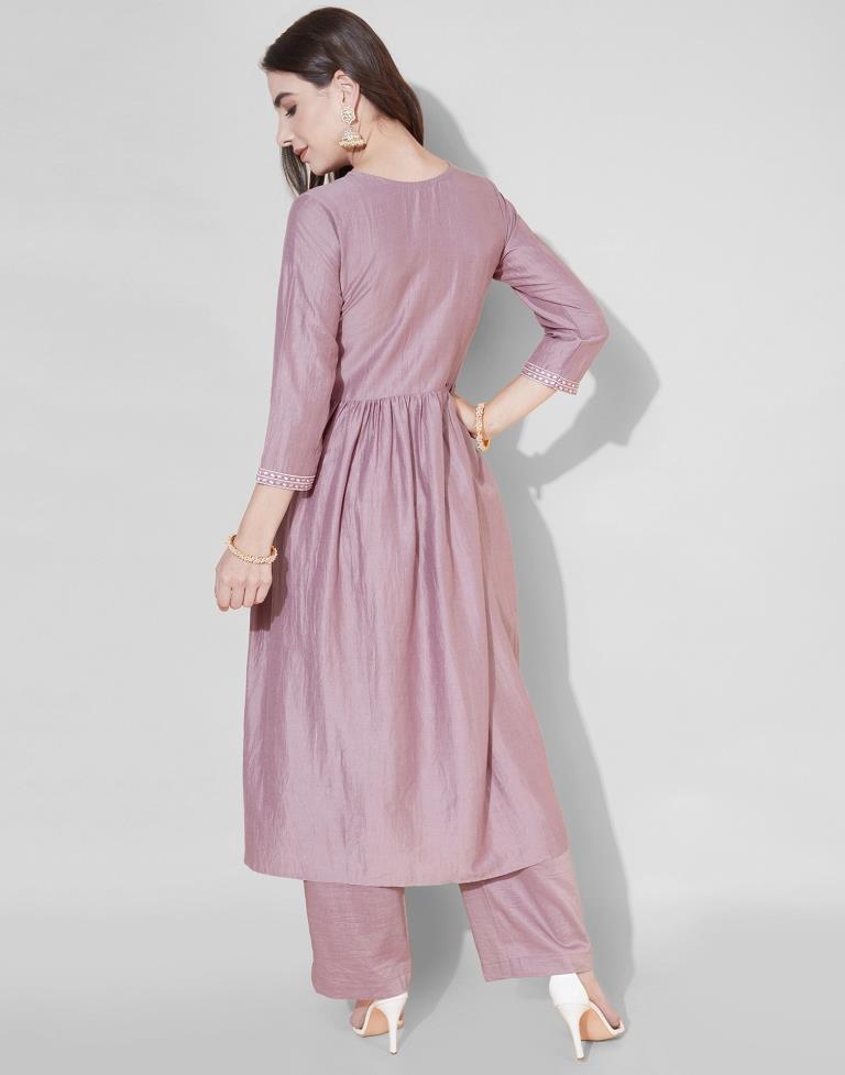 Lilac Kurti With Pant Set | Leemboodi